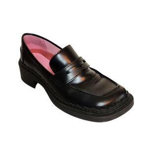 Camper Taylor Chunky Black Leather Loafers Size EU 37 US 7